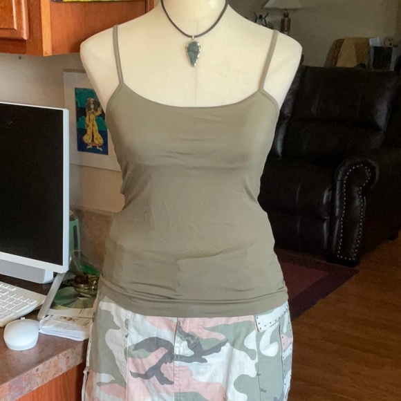 Free People Army Green Shelf Bralette Cami, NWT - Picture 1 of 16